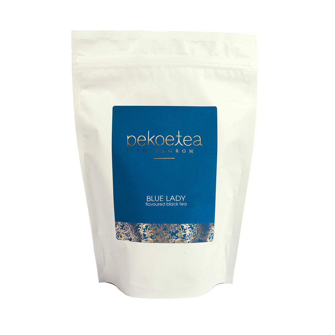 PekoeTea Edinburgh Blue Lady Flavoured Black Tea 250g Re-sealable Pouch