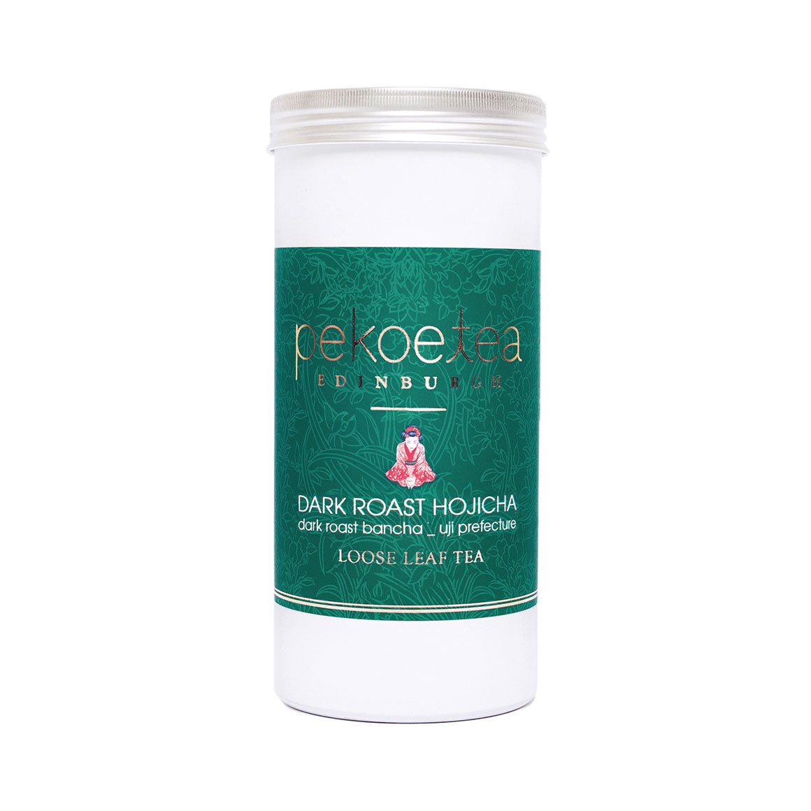 PekoeTea Edinburgh Dark Roast Hojicha Japanese Green Tea Caddy