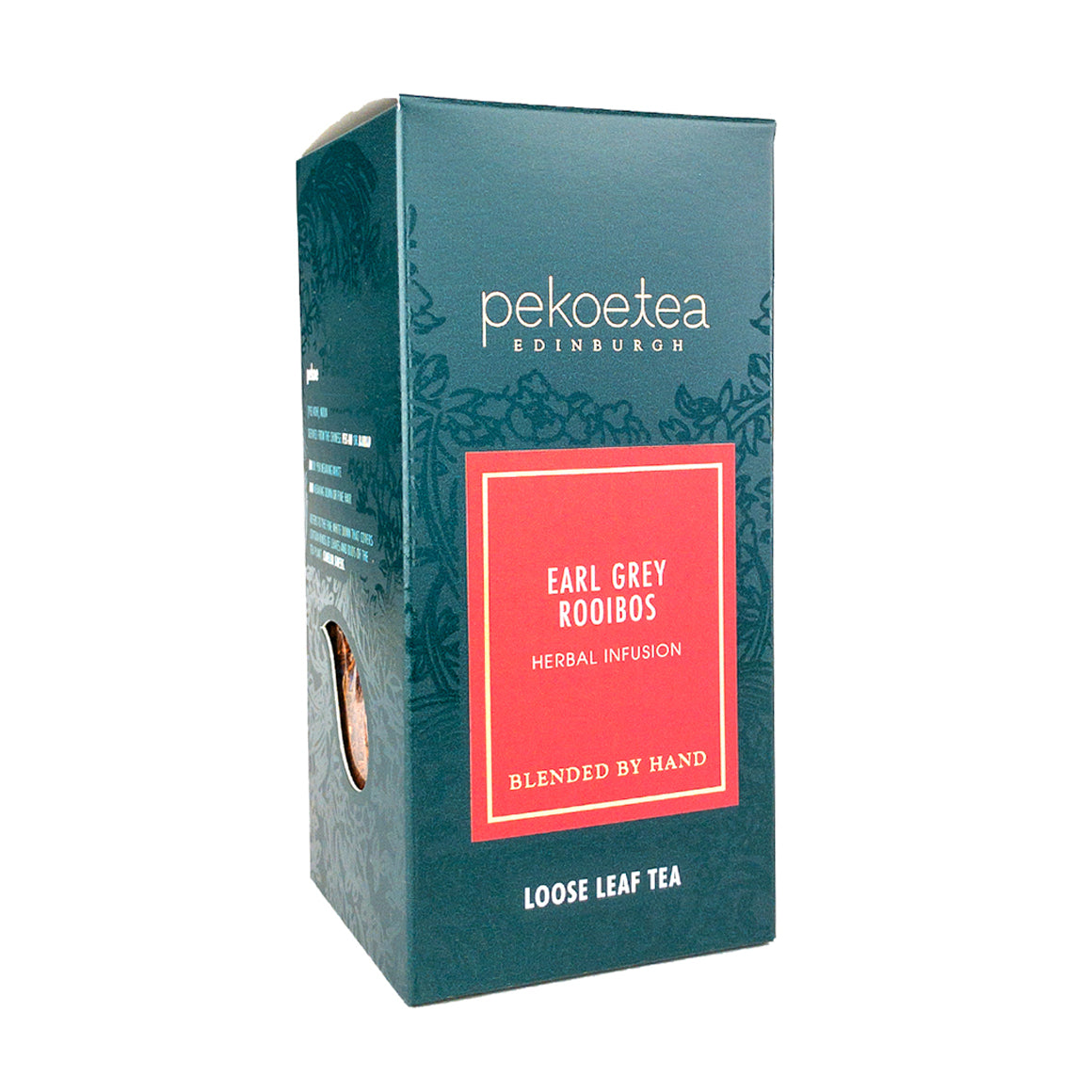 PekoeTea Edinburgh Earl Grey Rooibos Hand Blended Herbal Infusion Loose Leaf Box