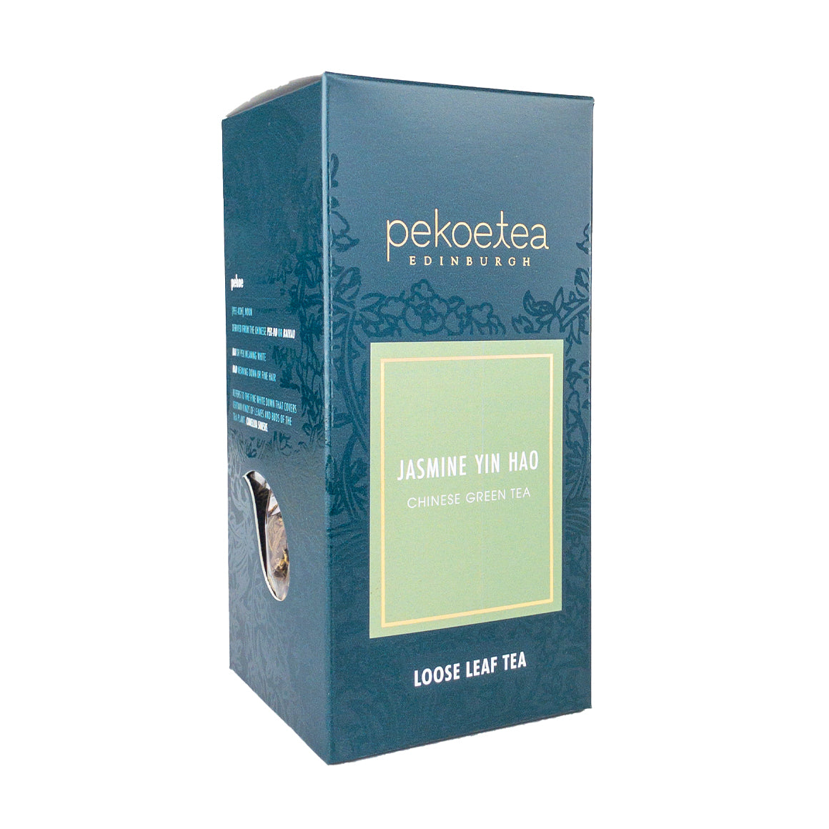 PekoeTea Edinburgh Jasmine Yin Hao Chinese Green Tea Loose Leaf Box