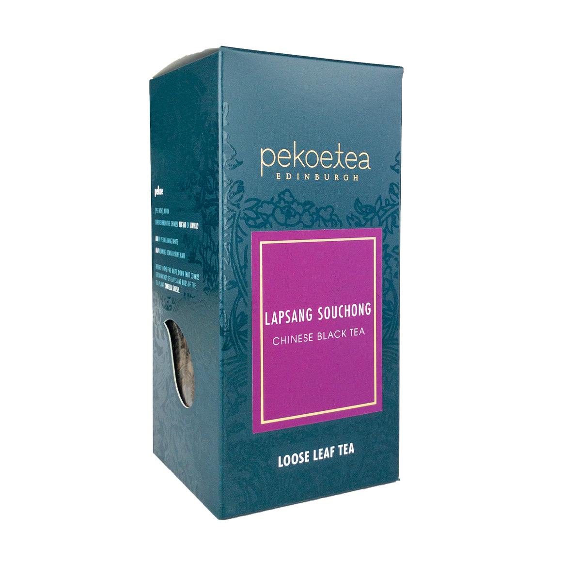 PekoeTea Edinburgh Lapsang Souchong Chinese Black Tea Loose Leaf Tea Box